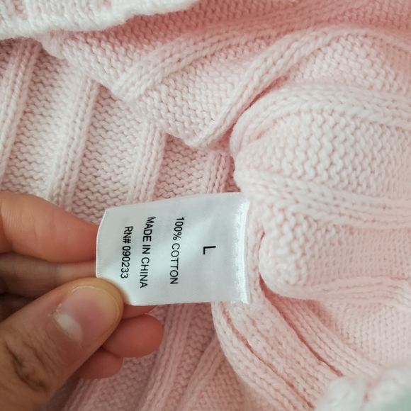 PacSun Light Pink Ribbed Sweater - Picture 9 of 9